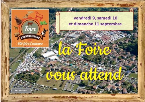 après 2 années sans foire, la foire est heureuse de vous accueillir !