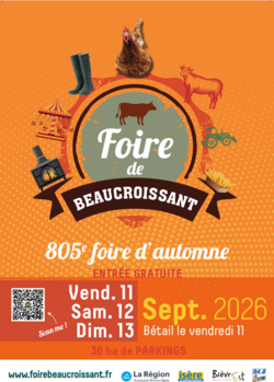 FOIRE D'AUTOMNE 2026 - 11, 12 et 13 SEPTEMBRE 2026